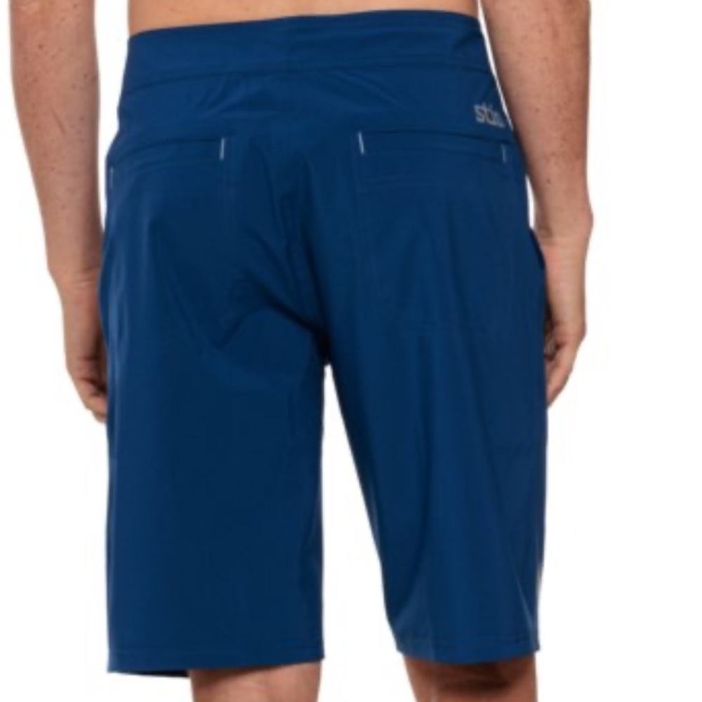NEW💙Stio CFS Board Short Mens 28 Blue Cobalt Night Swim Trunks UPF 50 Stretch - Picture 7 of 8